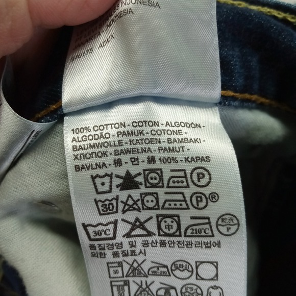 Levi Strauss 514‎ Mens Straight Fit Jeans Dark Wash W34 L30 - Picture 6 of 9